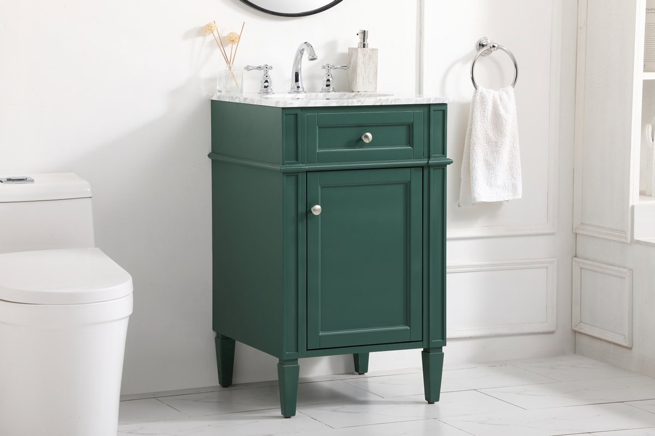 Elegant Decor VF12521GN 21 inch single bathroom vanity in green Elegant Decor VF12521GN 21 inch single bathroom vanity in green
