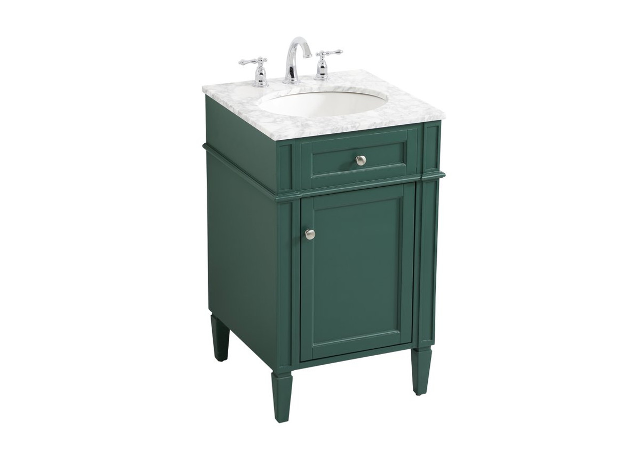 Elegant Decor VF12521GN 21 inch single bathroom vanity in green Elegant Decor VF12521GN 21 inch single bathroom vanity in green