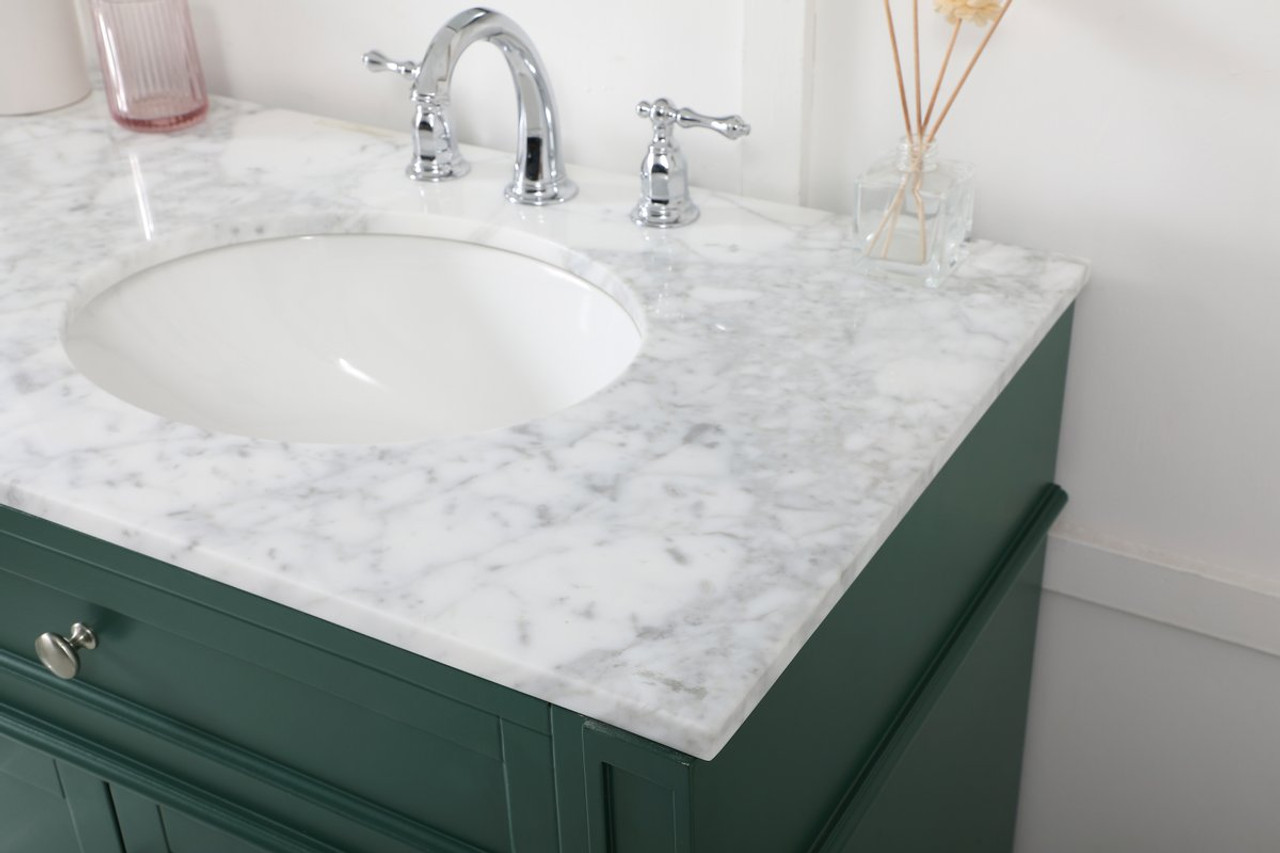 Elegant Decor VF12572DGN 72 inch double bathroom vanity in green