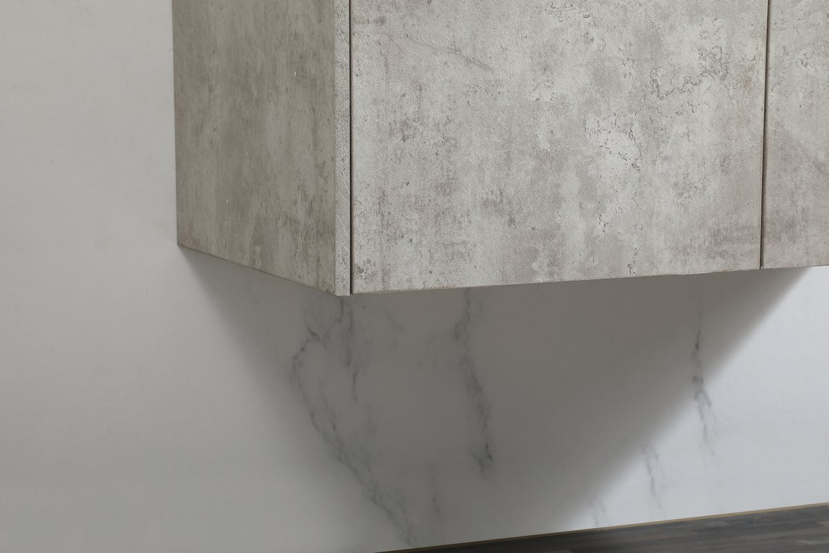 Elegant Decor VF44536MCG-BS 36 inch single bathroom vanity in concrete grey with backsplash