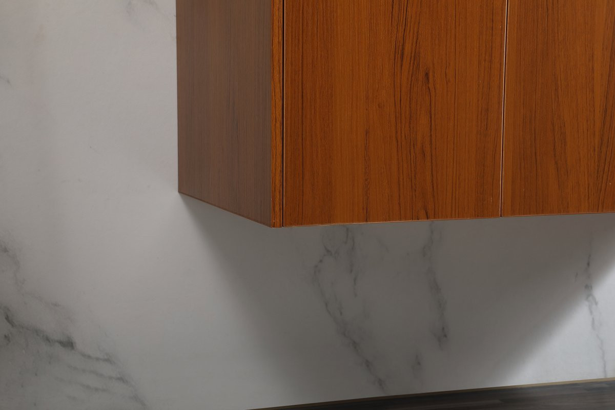 Elegant Decor VF44540MTK-BS 40 inch single bathroom vanity in teak with backsplash