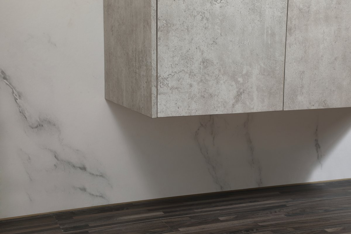 Elegant Decor VF44548MCG-BS 48 inch single bathroom vanity in concrete grey with backsplash