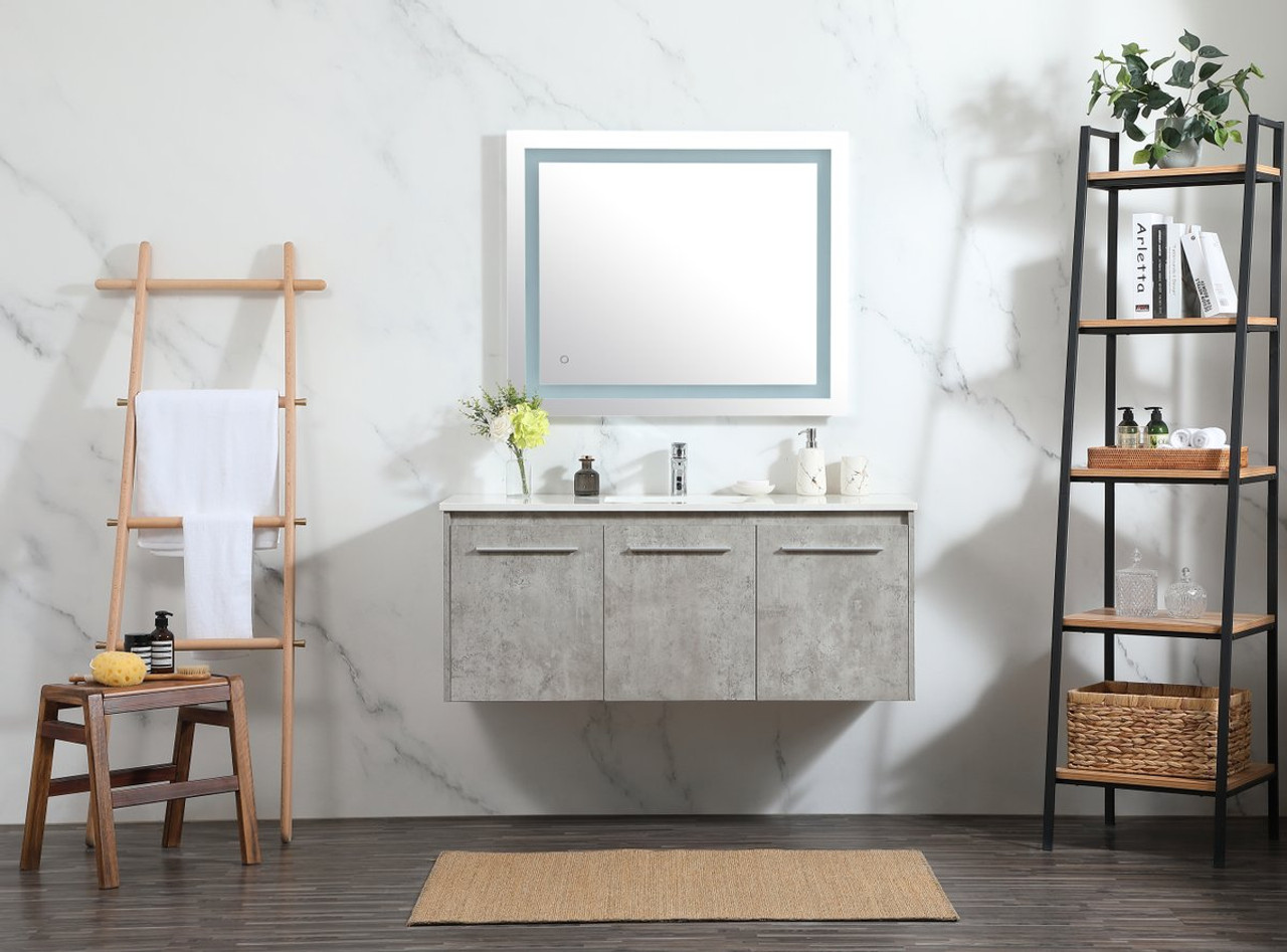 Elegant Decor VF44548MCG 48 inch single bathroom vanity in concrete grey Elegant Decor VF44548MCG 48 inch single bathroom vanity in concrete grey
