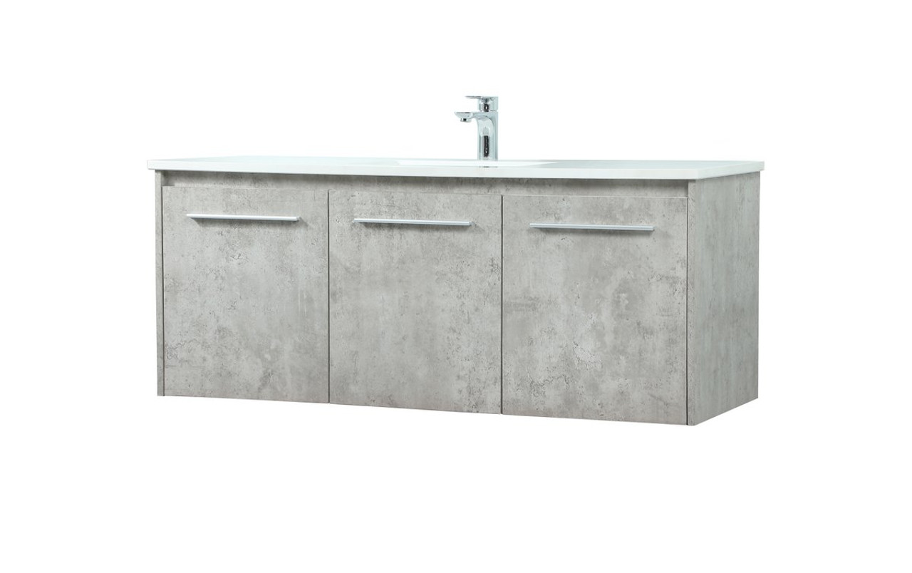 Elegant Decor VF44548MCG 48 inch single bathroom vanity in concrete grey Elegant Decor VF44548MCG 48 inch single bathroom vanity in concrete grey