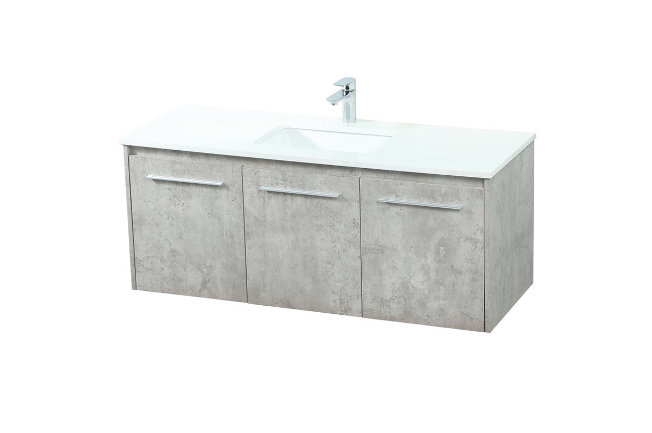 Elegant Decor VF44548MCG 48 inch single bathroom vanity in concrete grey Elegant Decor VF44548MCG 48 inch single bathroom vanity in concrete grey
