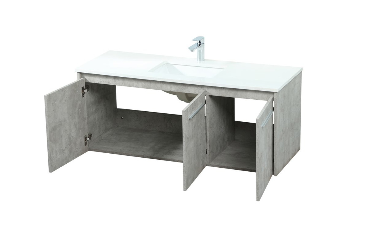 Elegant Decor VF44548MCG 48 inch single bathroom vanity in concrete grey Elegant Decor VF44548MCG 48 inch single bathroom vanity in concrete grey