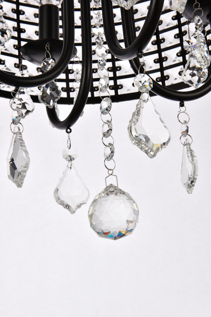 Living District LD712F14BK Elise 14 inch flush mount in black