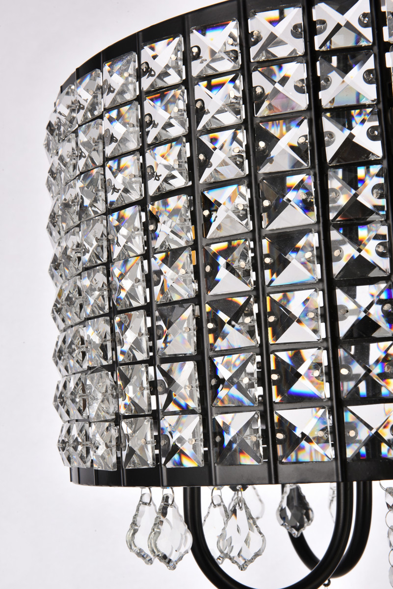 Living District LD712F14BK Elise 14 inch flush mount in black