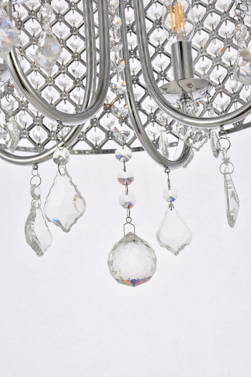 Living District LD710F17C Elise 17 inch flush mount in chrome Living District LD710F17C Elise 17 inch flush mount in chrome