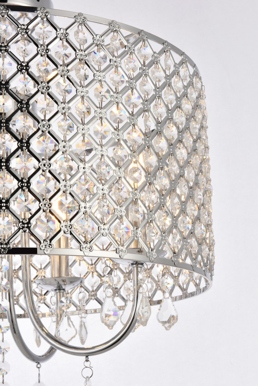 Living District LD710F17C Elise 17 inch flush mount in chrome Living District LD710F17C Elise 17 inch flush mount in chrome