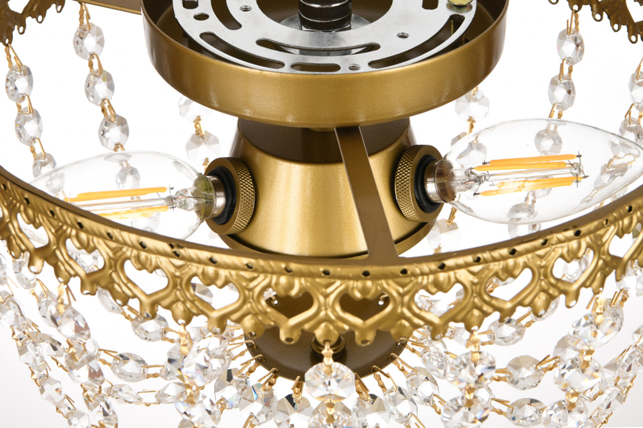 Elegant Lighting 1112F10BR Kylie 10 inch flush mount in brass