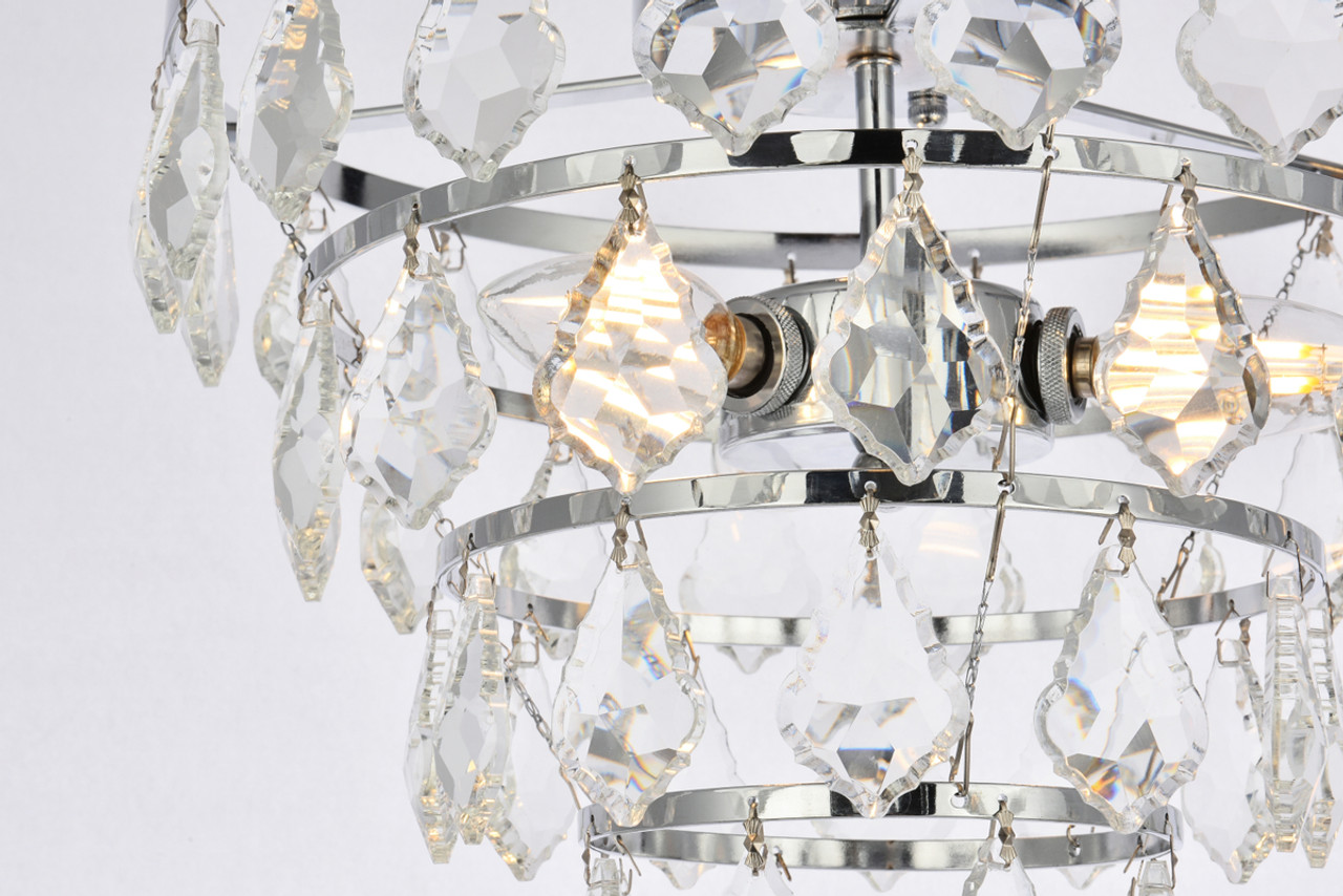 Elegant Lighting 1101F16C Ella 16 inch flush mount in chrome Elegant Lighting 1101F16C Ella 16 inch flush mount in chrome