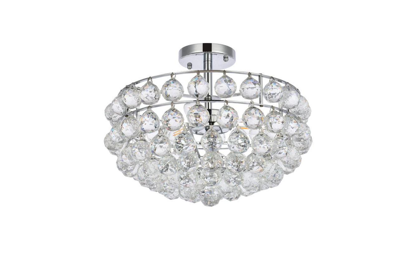 Elegant Lighting 1107F16C Savannah 16 inch flush mount in chrome