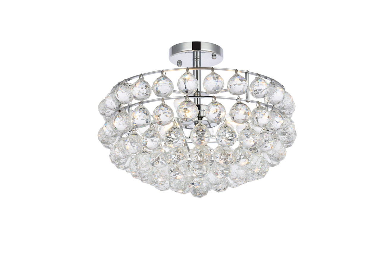 Elegant Lighting 1107F16C Savannah 16 inch flush mount in chrome