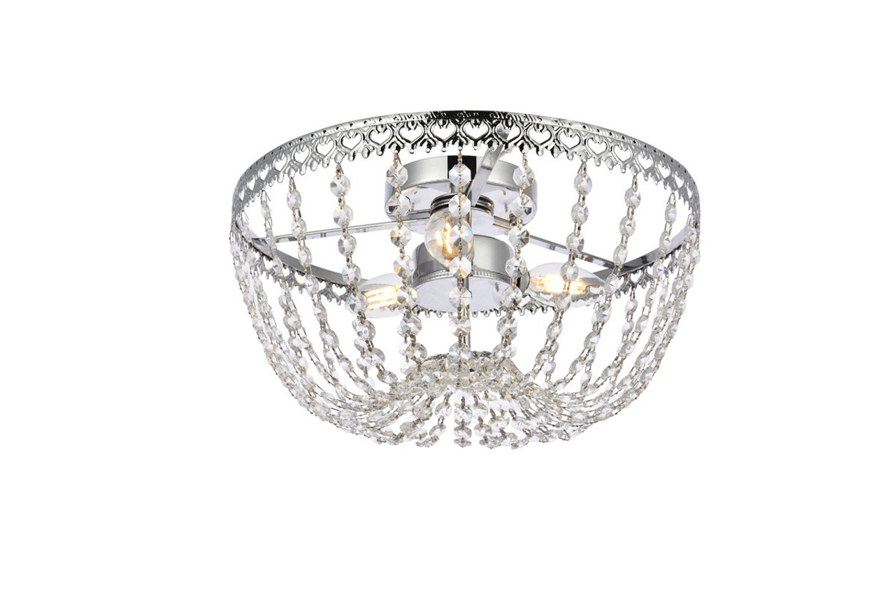 Elegant Lighting 1112F14C Kylie 14 inch flush mount in chrome