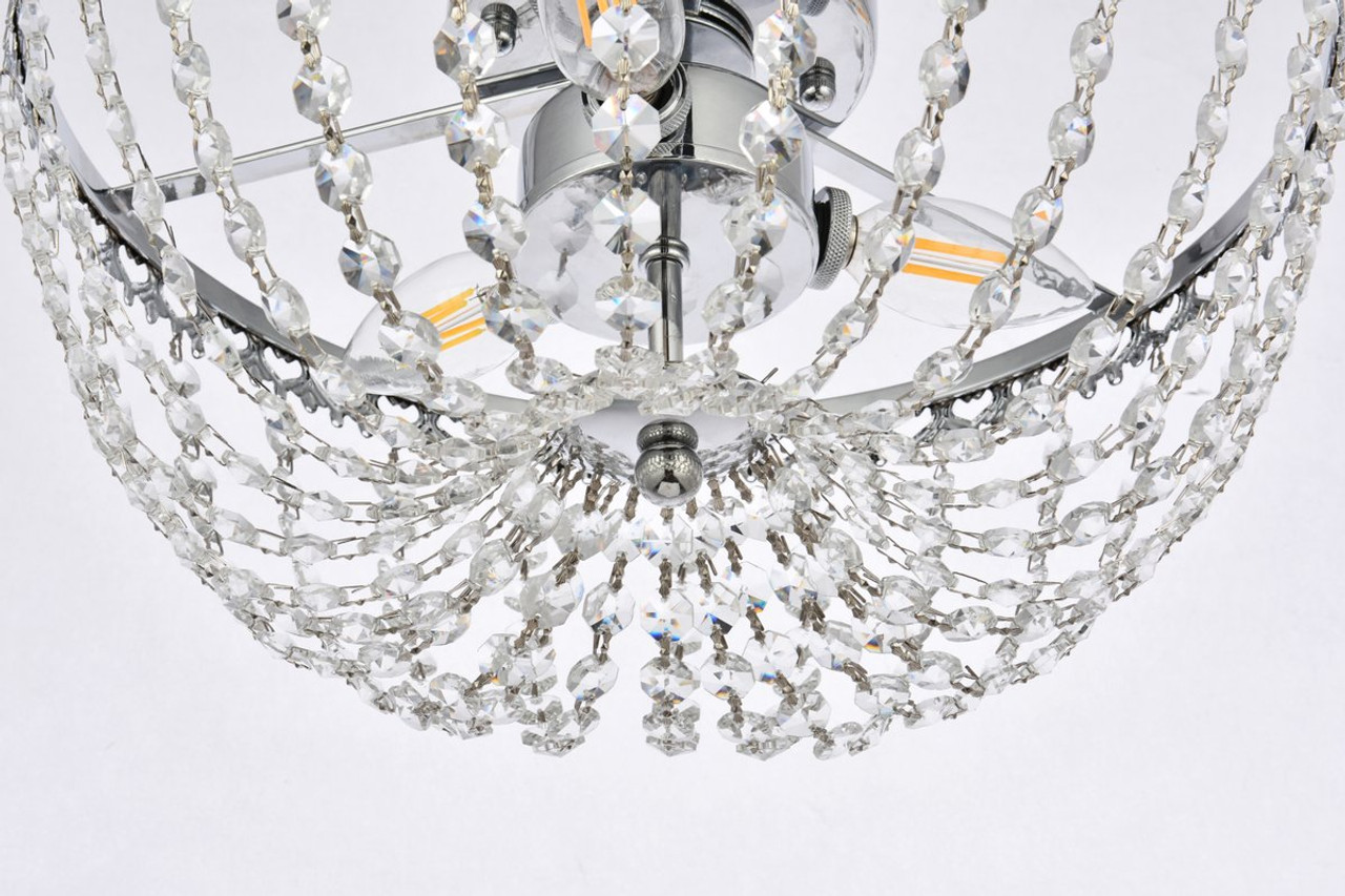 Elegant Lighting 1112F14C Kylie 14 inch flush mount in chrome Elegant Lighting 1112F14C Kylie 14 inch flush mount in chrome