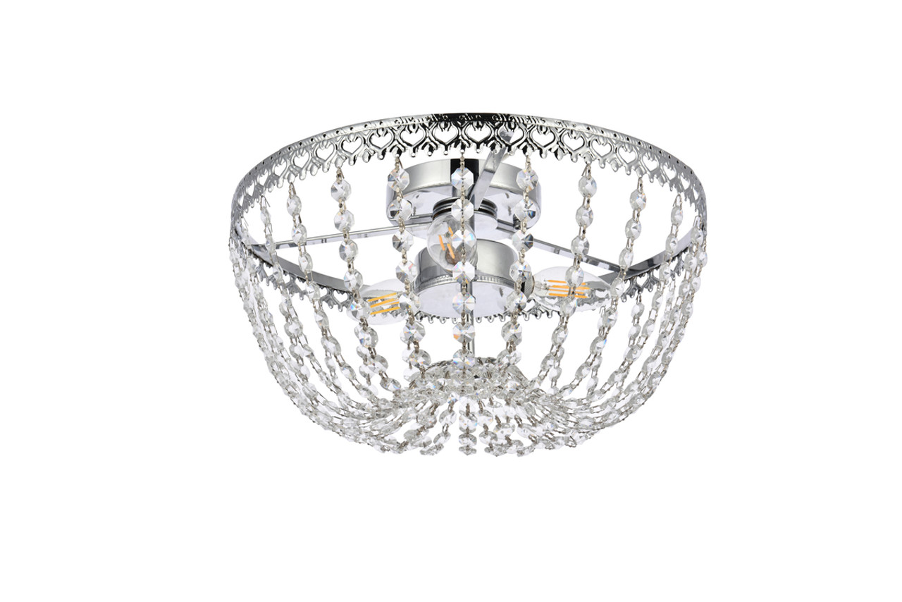 Elegant Lighting 1112F14C Kylie 14 inch flush mount in chrome Elegant Lighting 1112F14C Kylie 14 inch flush mount in chrome