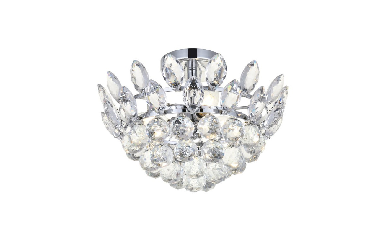 Elegant Lighting 1105F14C Emilia 14 inch flush mount in chrome