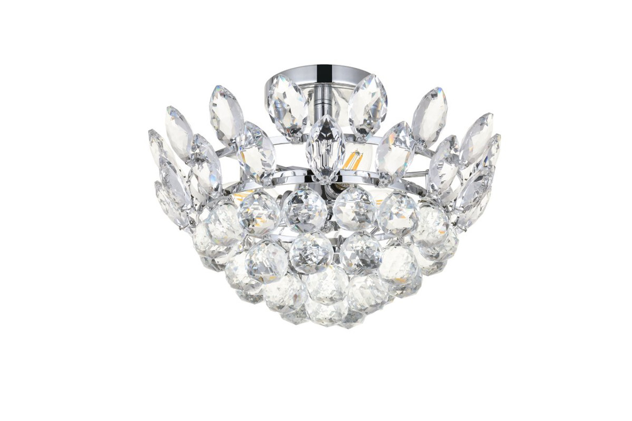 Elegant Lighting 1105F14C Emilia 14 inch flush mount in chrome