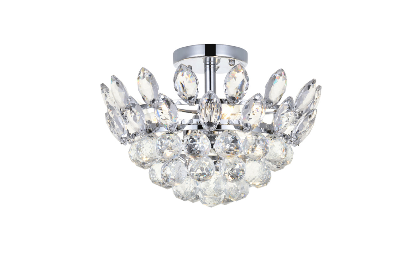 Elegant Lighting 1105F14C Emilia 14 inch flush mount in chrome