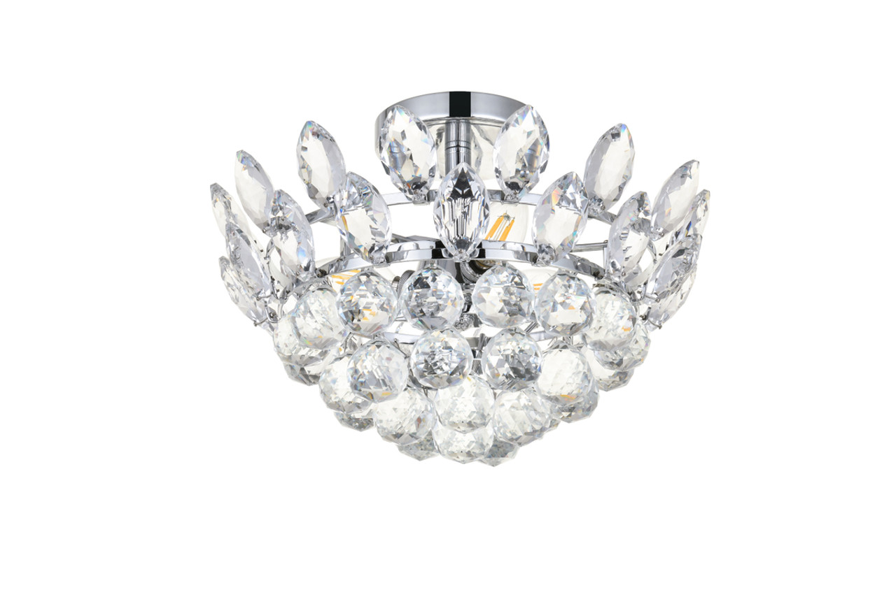 Elegant Lighting 1105F14C Emilia 14 inch flush mount in chrome