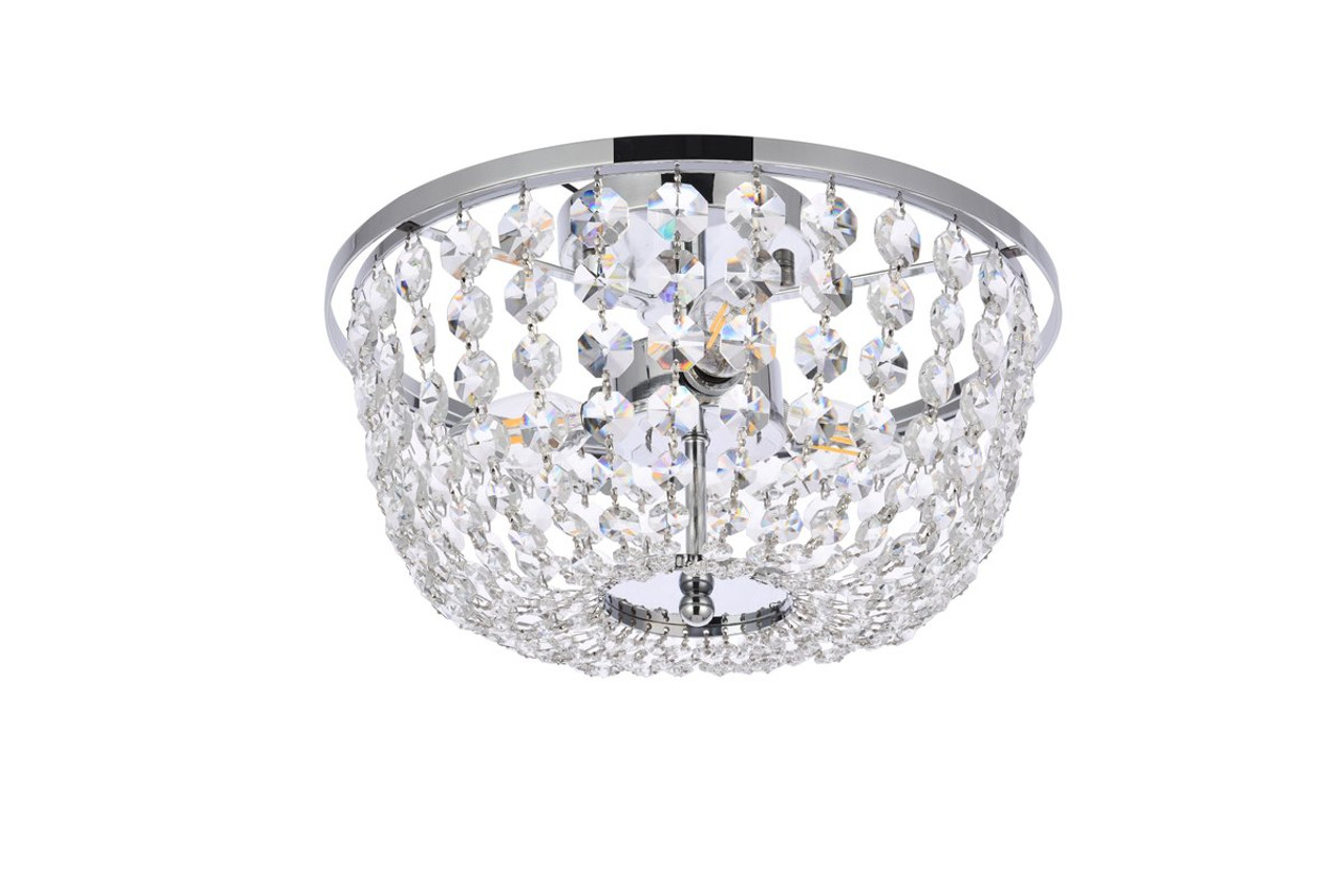 Elegant Lighting 1109F13C Cora 13 inch flush mount in chrome