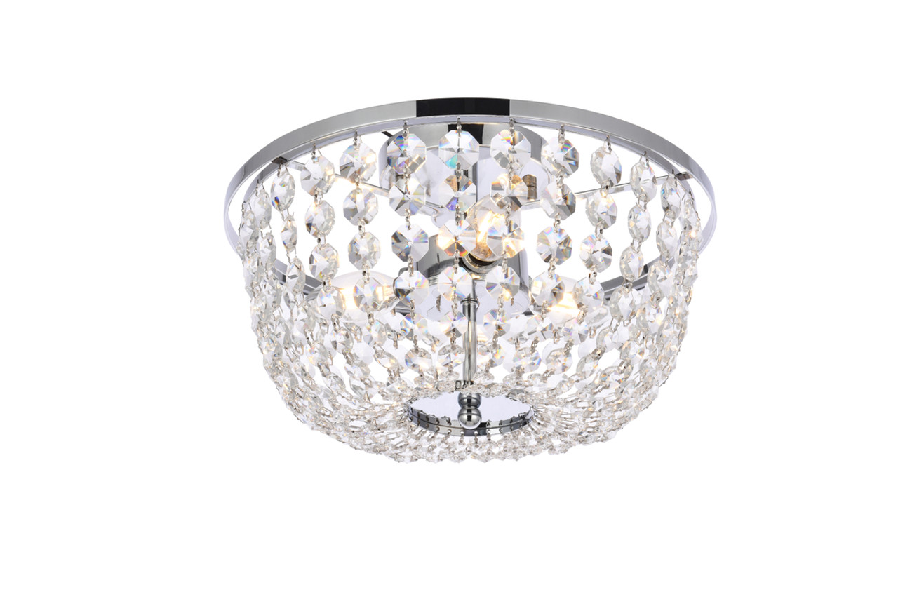 Elegant Lighting 1109F13C Cora 13 inch flush mount in chrome