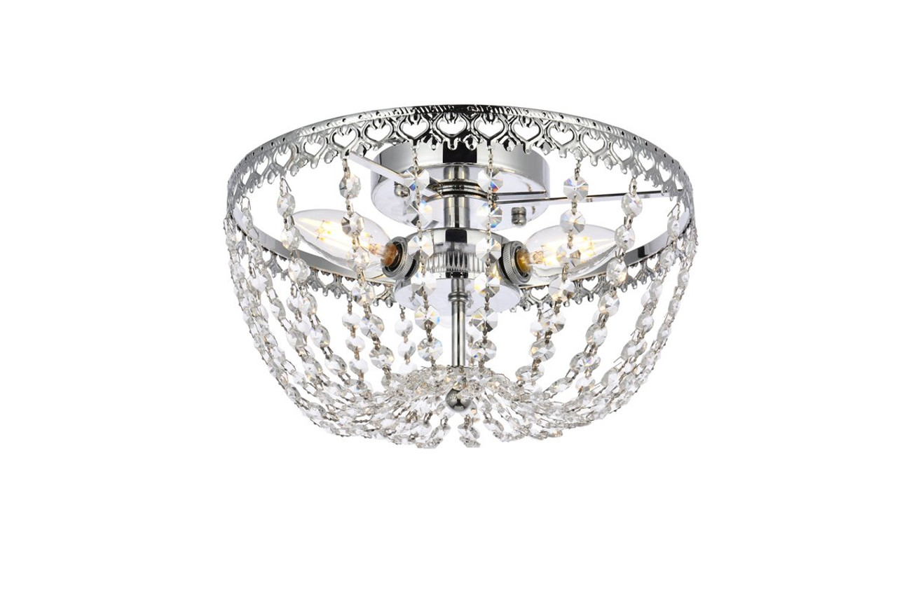 Elegant Lighting 1112F12C Kylie 12 inch flush mount in chrome