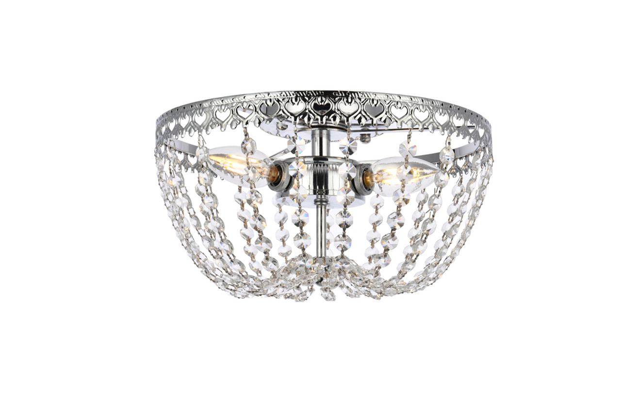 Elegant Lighting 1112F12C Kylie 12 inch flush mount in chrome