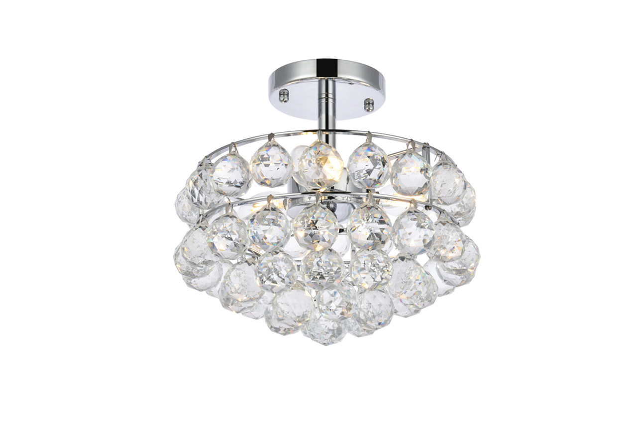 Elegant Lighting 1107F12C Savannah 12 inch flush mount in chrome