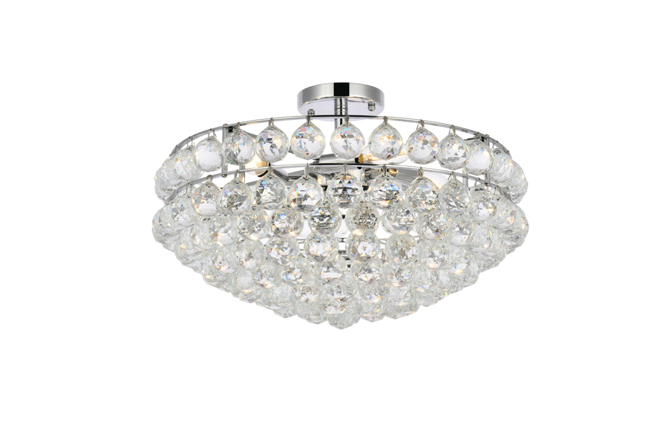 Elegant Lighting 1107F20C Savannah 20 inch flush mount in chrome