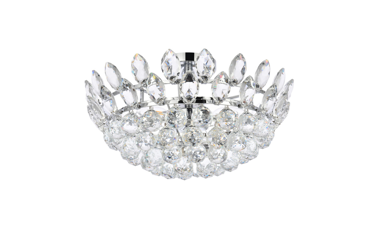 Elegant Lighting 1105F18C Emilia 18 inch flush mount in chrome