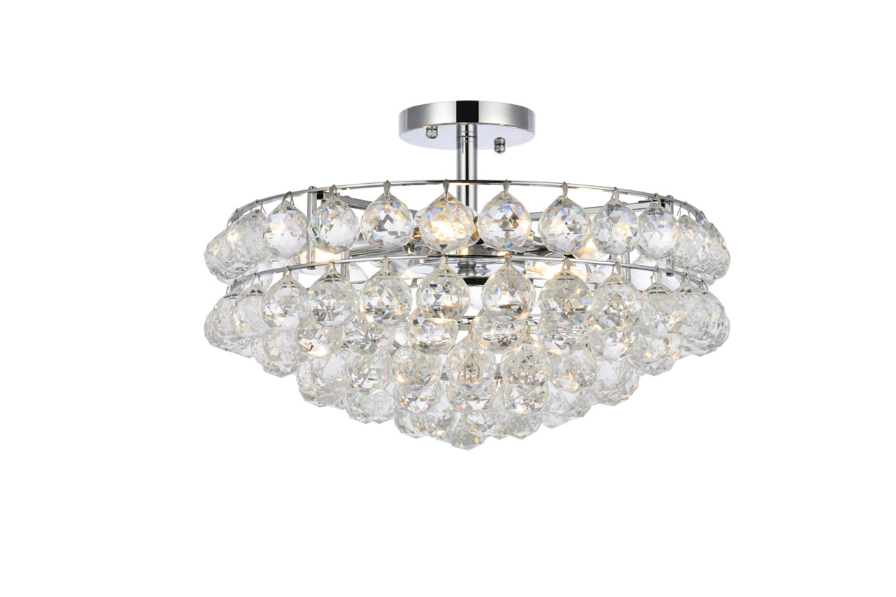 Elegant Lighting 1107F18C Savannah 18 inch flush mount in chrome