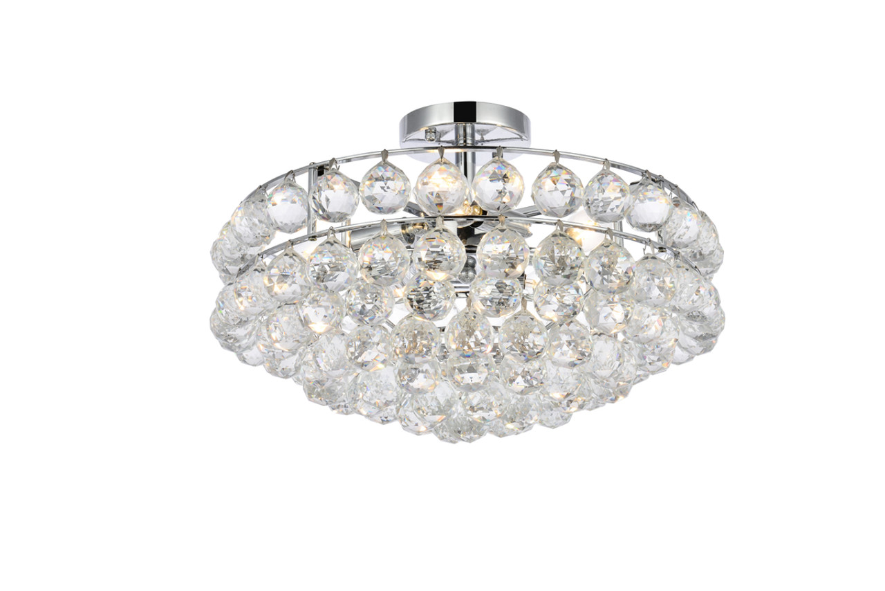 Elegant Lighting 1107F18C Savannah 18 inch flush mount in chrome