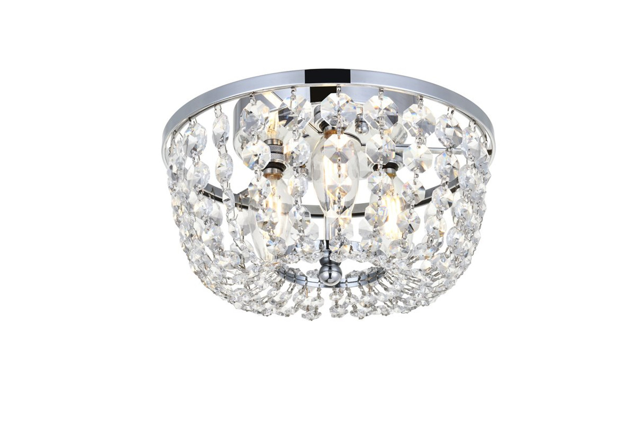 Elegant Lighting 1109F10C Cora 10 inch flush mount in chrome