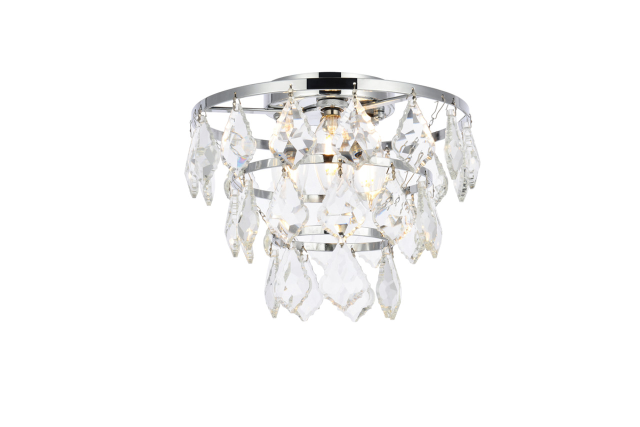 Elegant Lighting 1101F10C Ella 10 inch flush mount in chrome