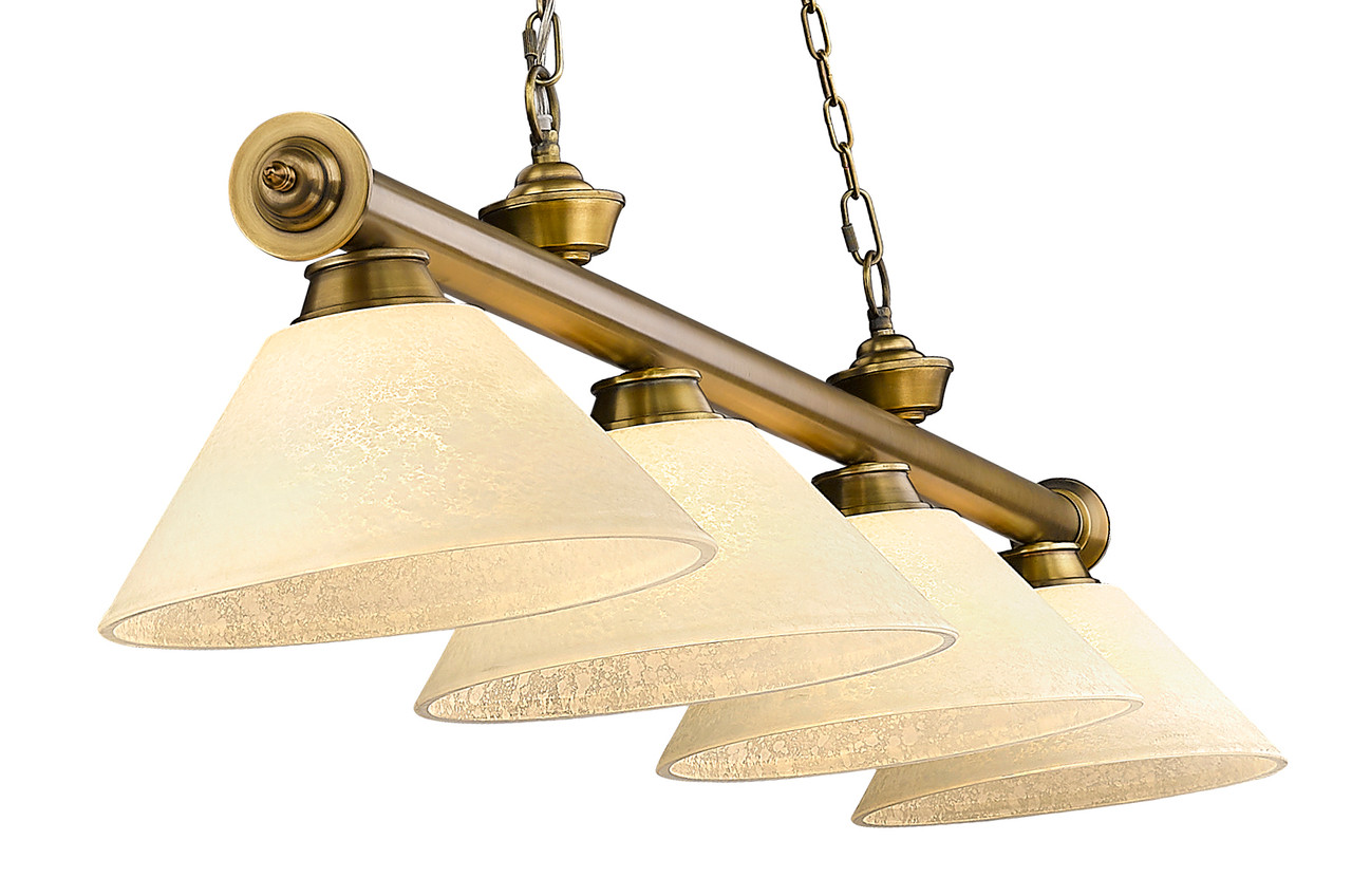 Z-LITE 2306-4RB-AGM14 4 Light Billiard, Rubbed Brass Z-LITE 2306-4RB-AGM14 4 Light Billiard, Rubbed Brass