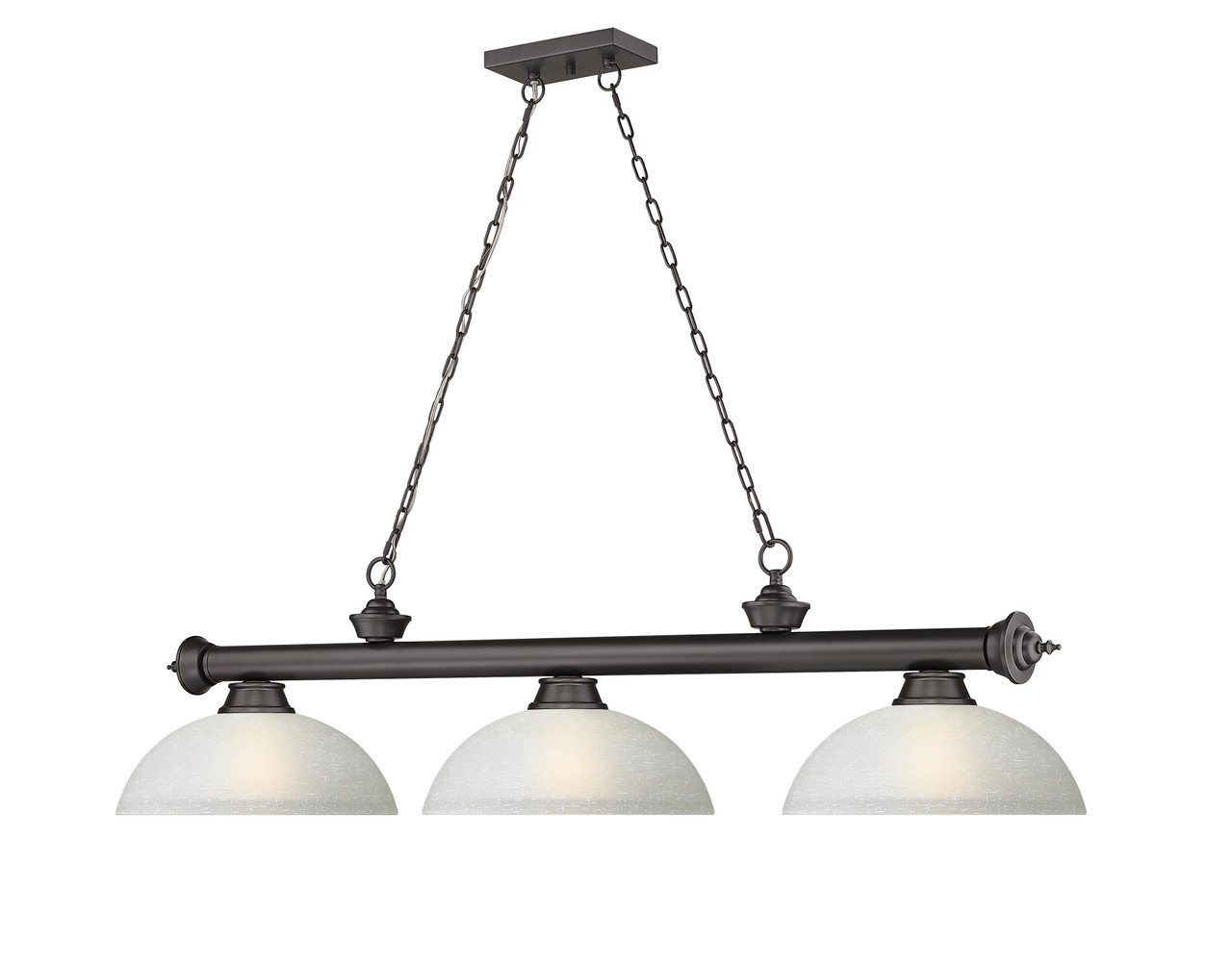 Z-LITE 2306-3BRZ-DWL14 3 Light Billiard, Bronze