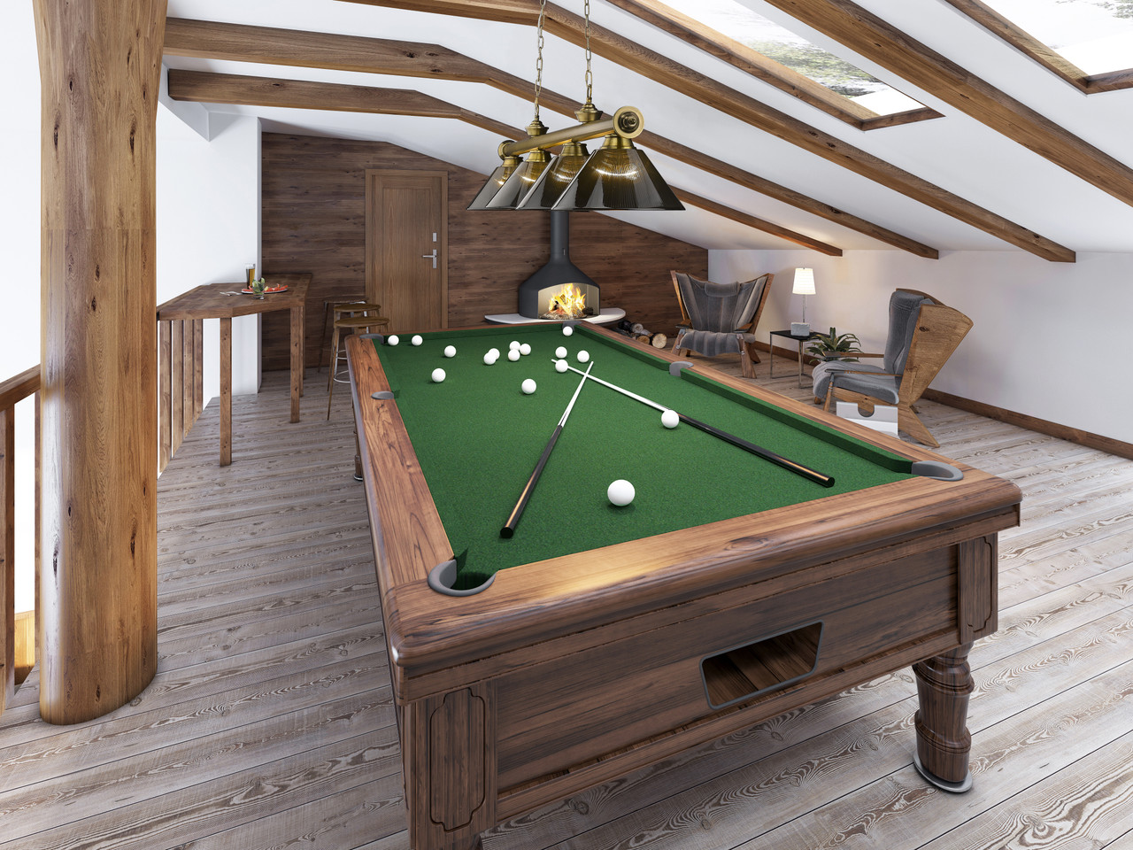 Z-LITE 2306-4RB-ARS 4 Light Billiard, Rubbed Brass