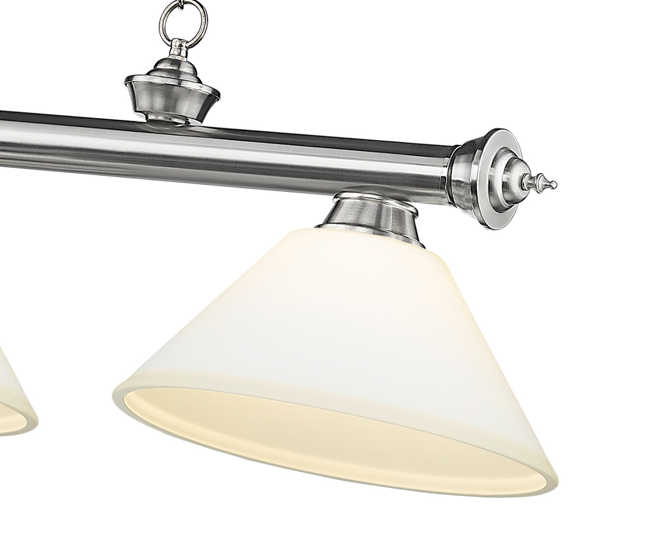 Z-LITE 2306-3BN-AMO14 3 Light Billiard, Brushed Nickel