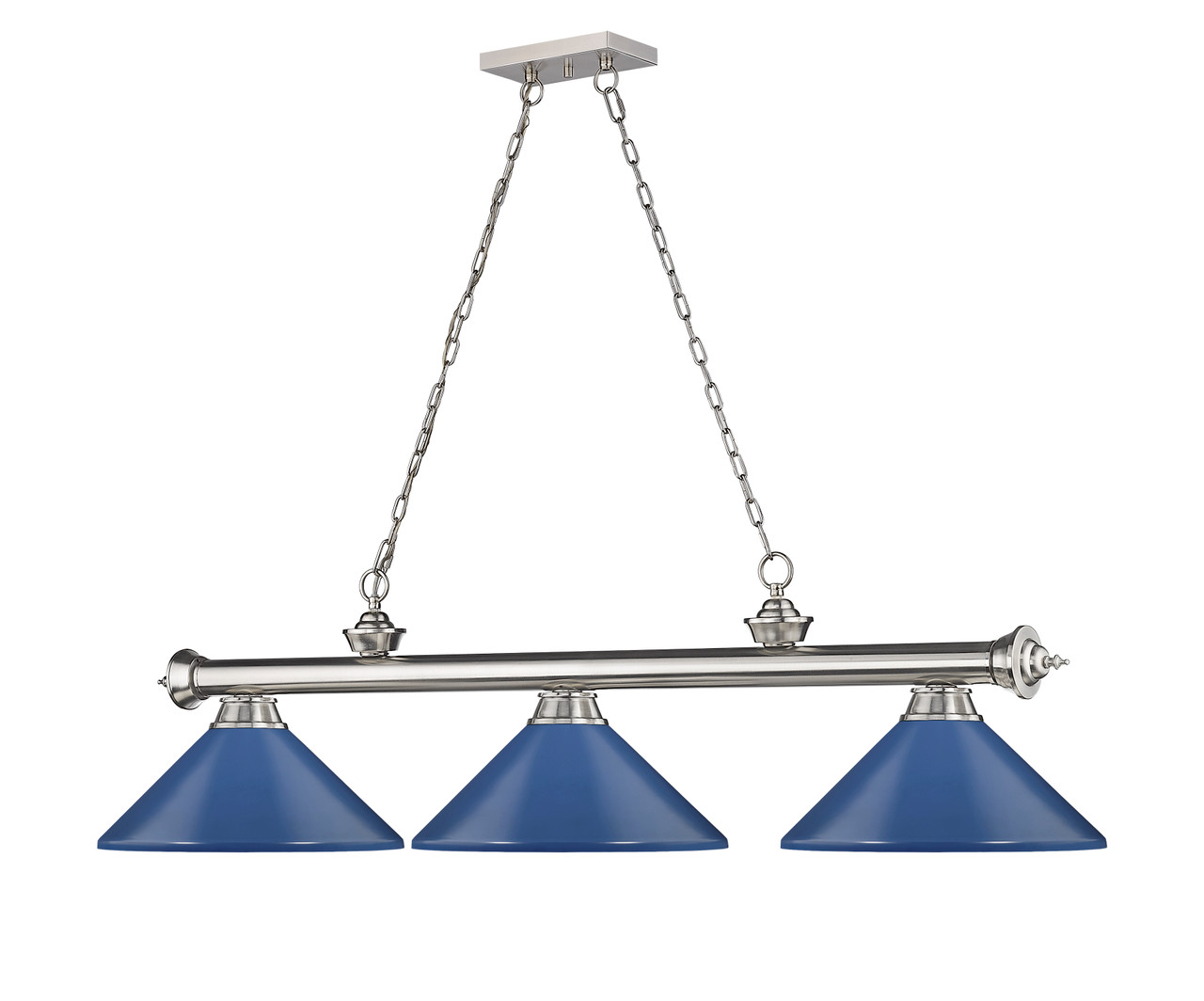 Z-LITE 2306-3BN-MNB 3 Light Billiard, Brushed Nickel
