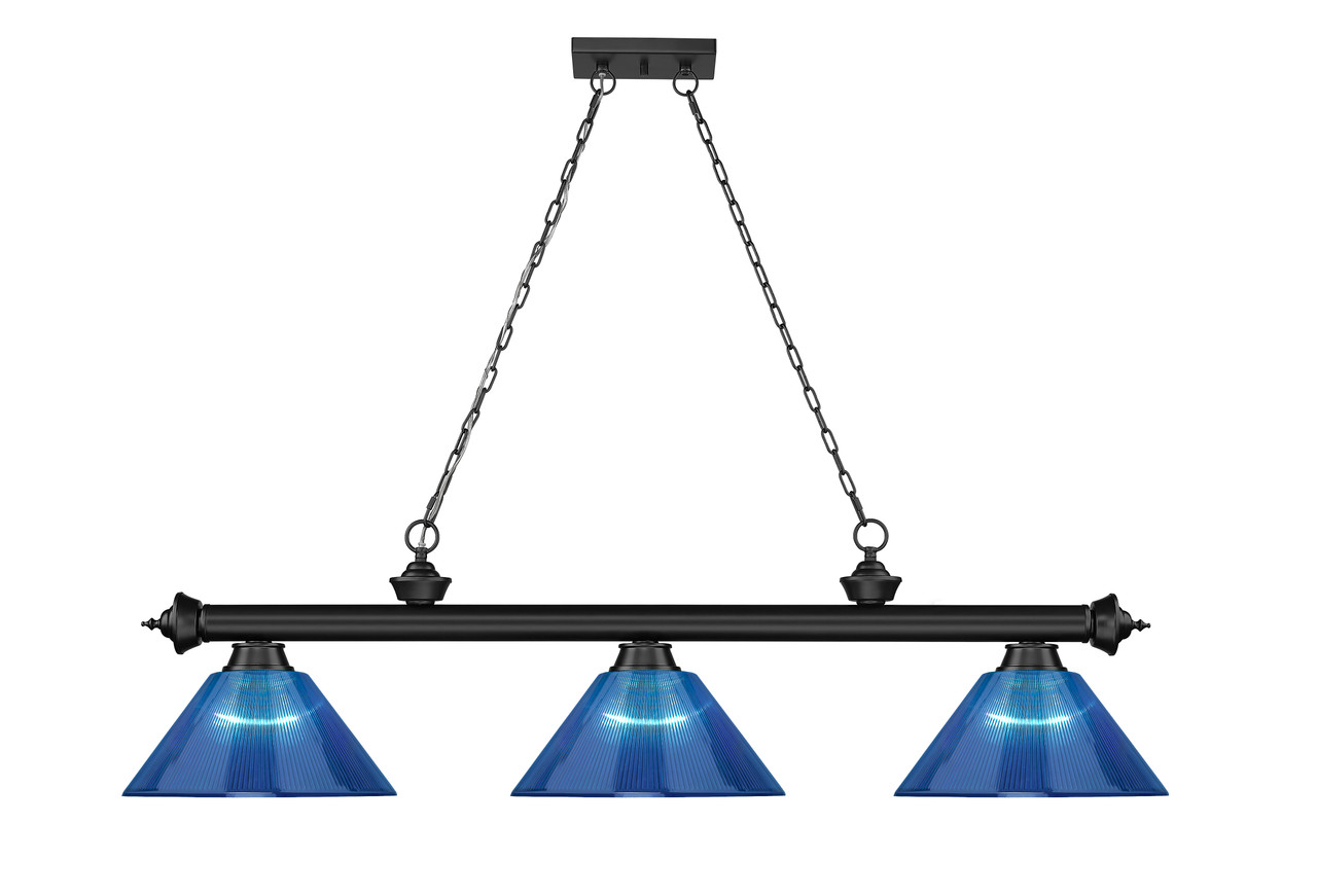 Z-LITE 2306-3MB-ARDB 3 Light Billiard, Matte Black Z-LITE 2306-3MB-ARDB 3 Light Billiard, Matte Black