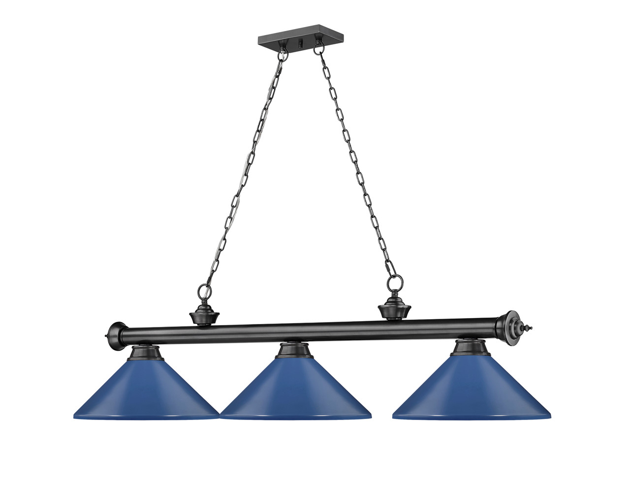 Z-LITE 2306-3BP-MNB 3 Light Billiard, Bronze Plated