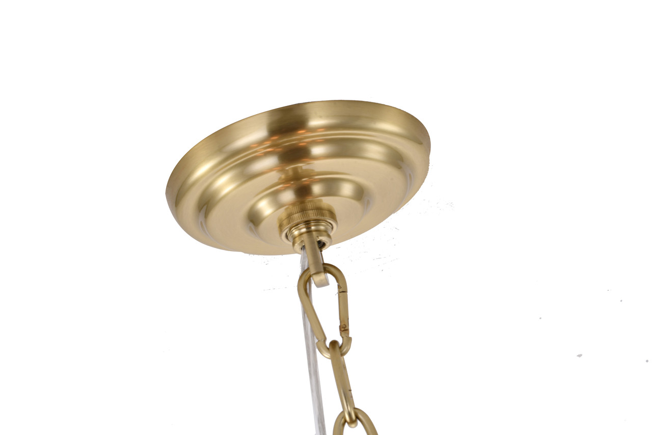 Bethel International BET61 6-Light Chandelier, Antique Brass