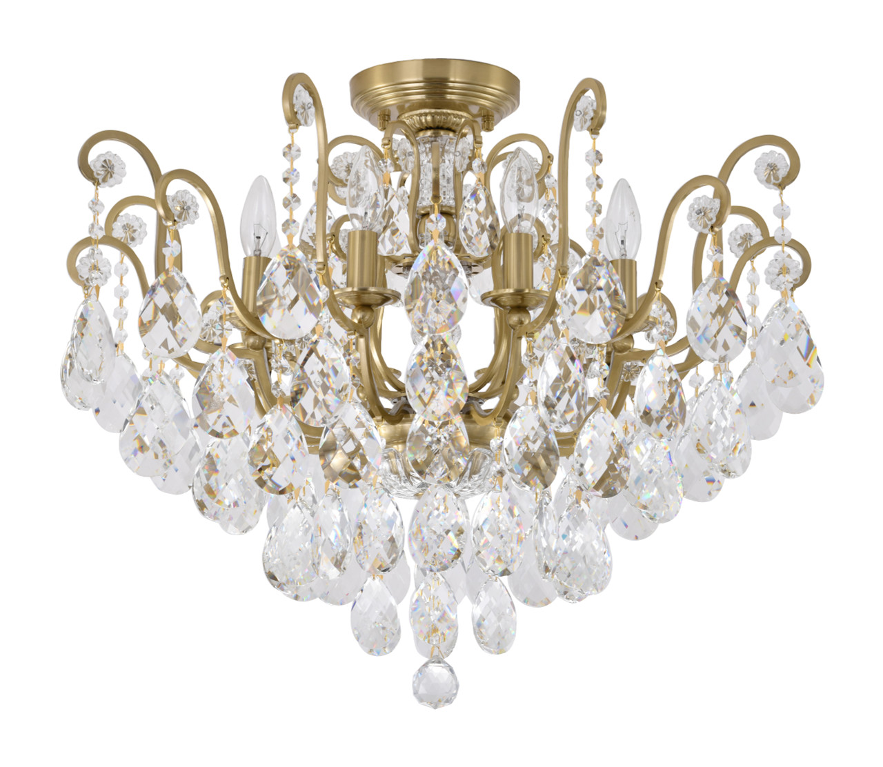 Bethel International BET62 8-Light Chandelier, Antique Brass