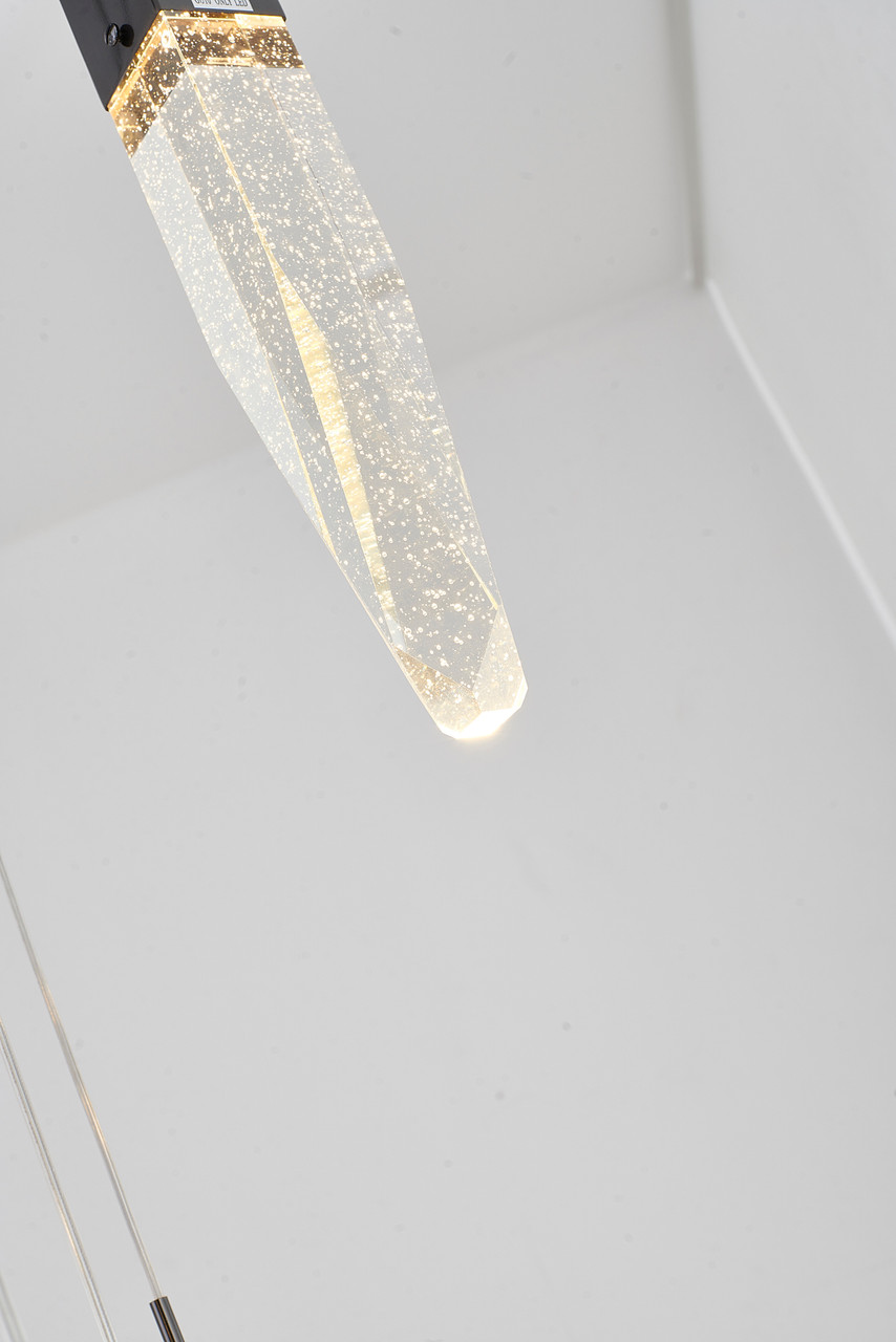 Bethel International ADS22C24BG 15-Light Chandelier, Black