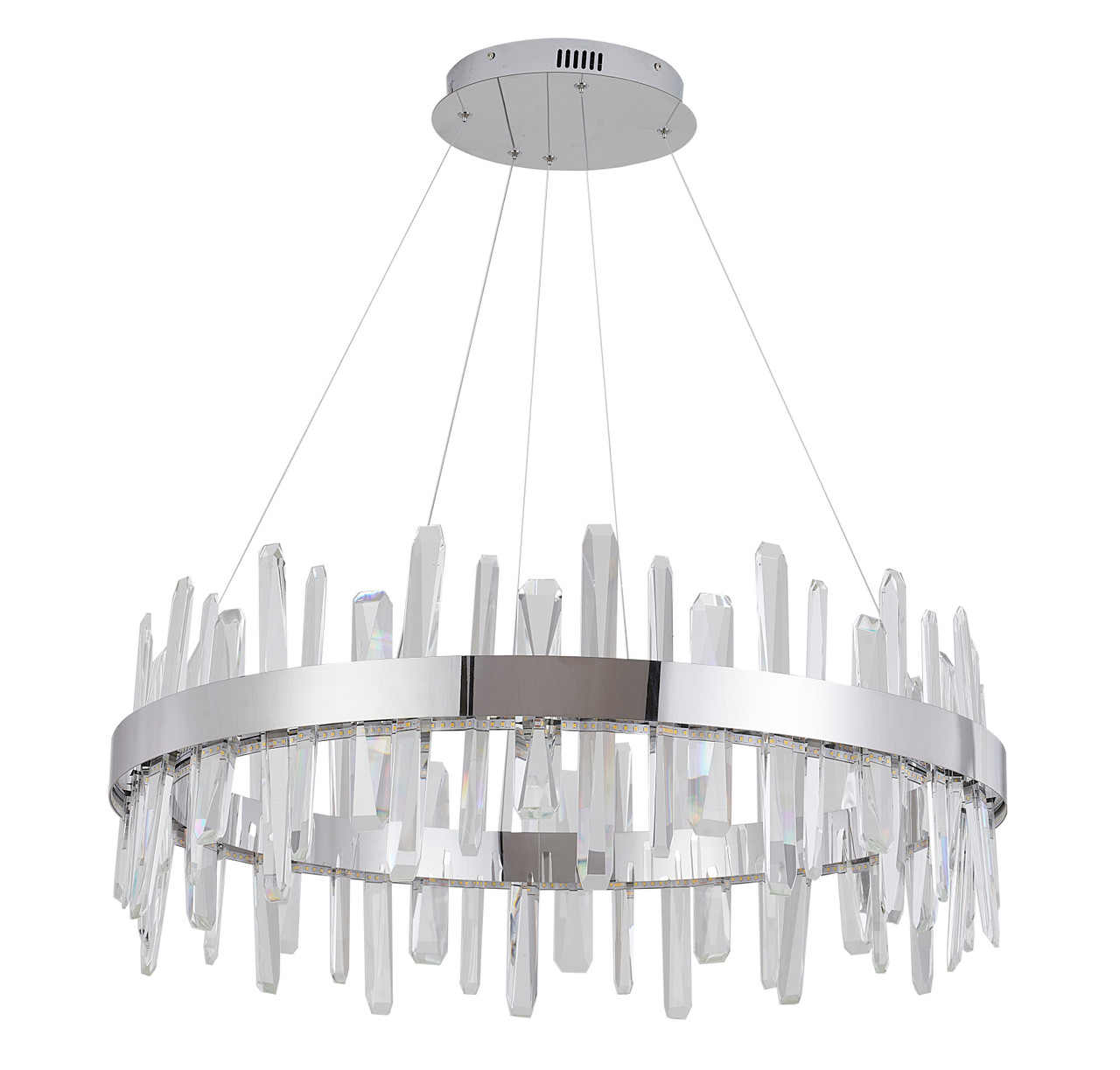 Bethel International FT71C32CR 10-Light LED Chandelier, Chrome