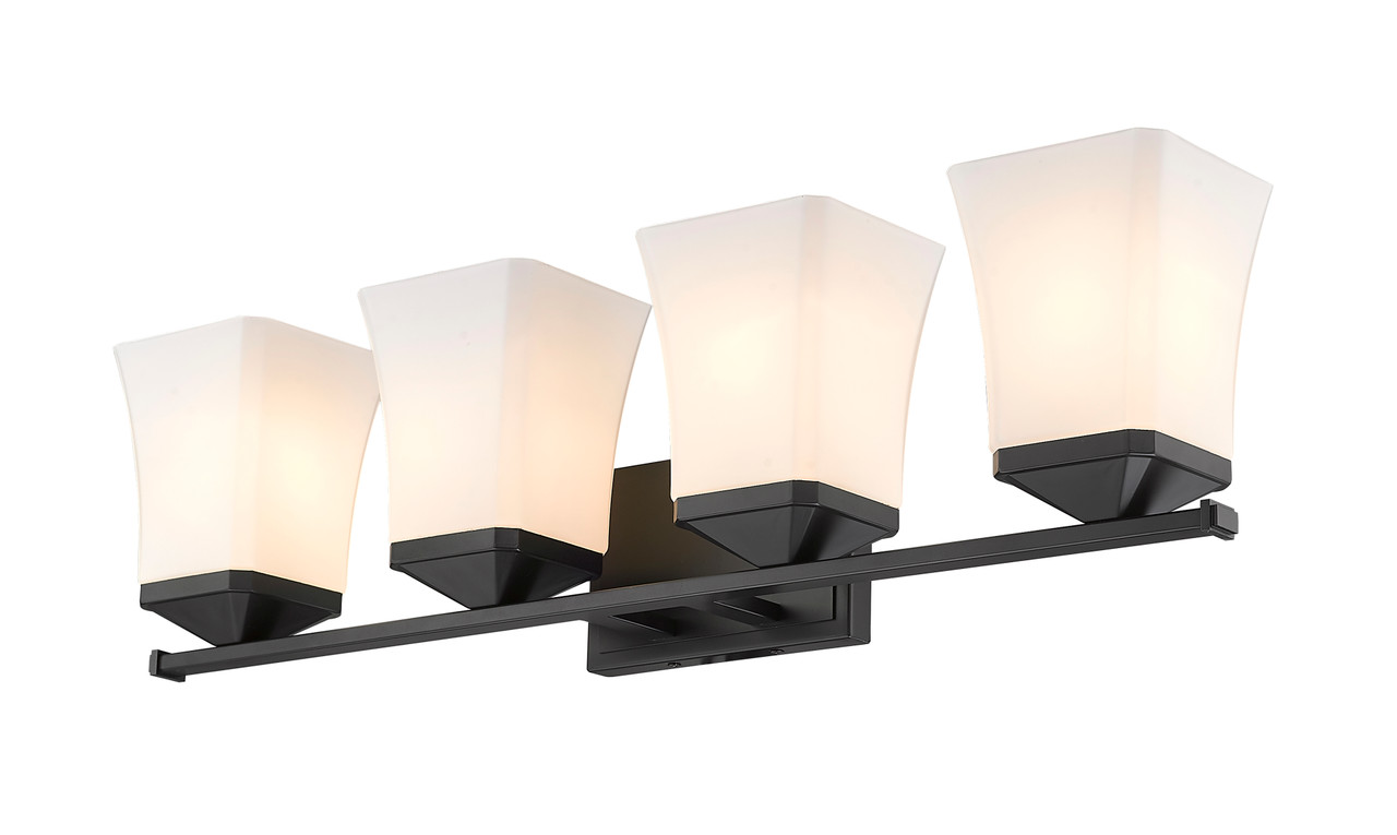 Z-LITE 1939-4V-MB 4 Light Vanity, Matte Black