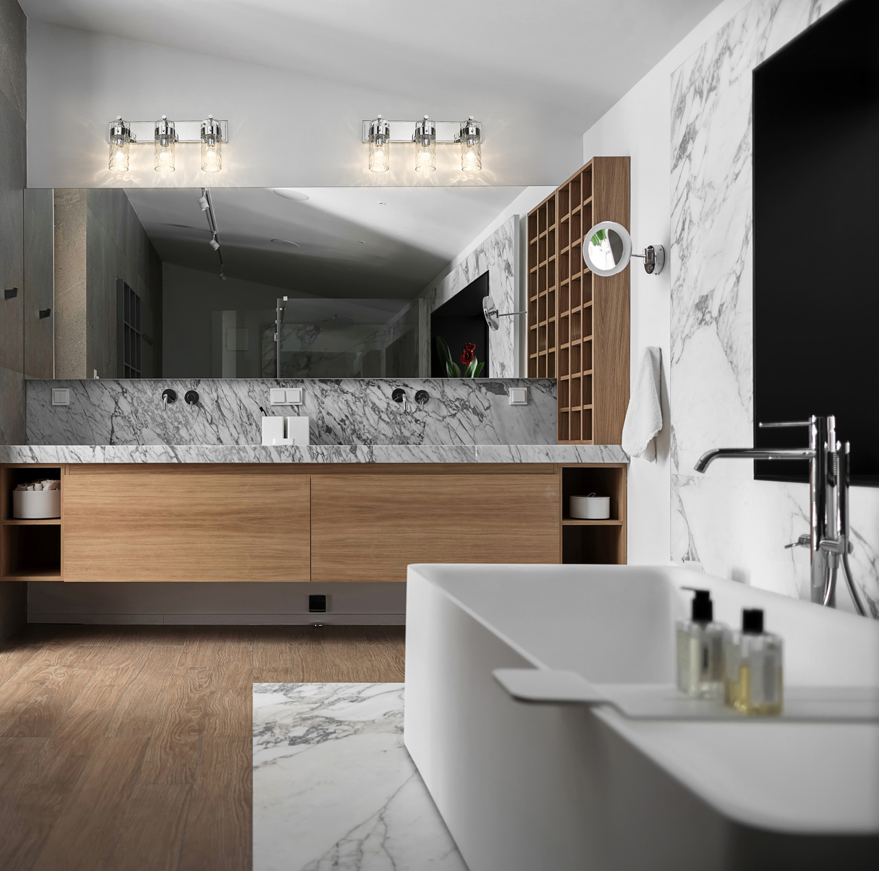 Z-LITE 3035-3V-PN 3 Light Vanity, Polished Nickel Z-LITE 3035-3V-PN 3 Light Vanity, Polished Nickel