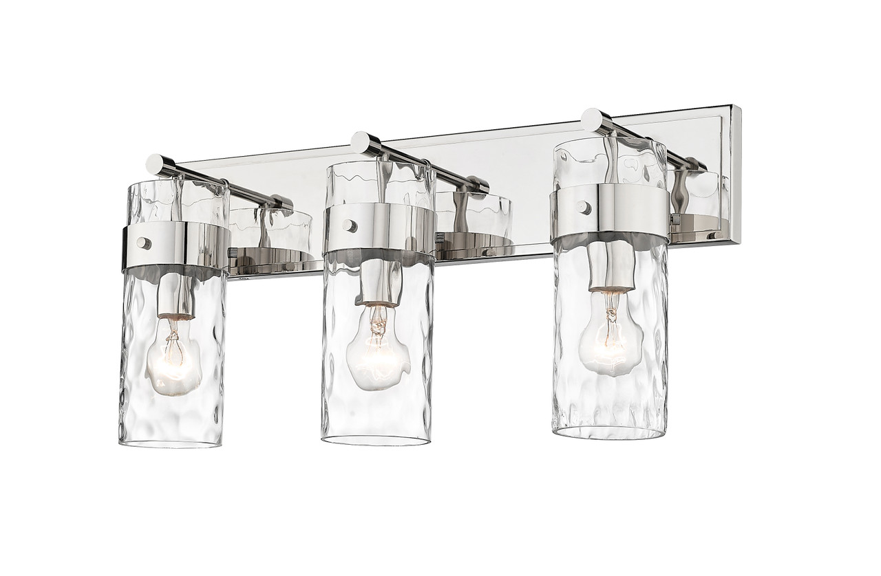 Z-LITE 3035-3V-PN 3 Light Vanity, Polished Nickel Z-LITE 3035-3V-PN 3 Light Vanity, Polished Nickel